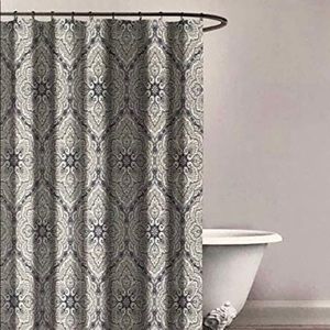 Envogue Classical Medallion Pattern in Blue,Yellow,Taupe, & Gray on White